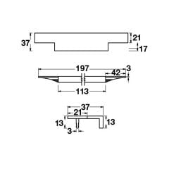 Hafele Profil Kulp Stairway2 197mm Paslanmaz Çelik