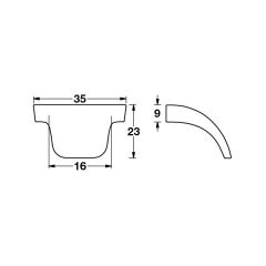 Hafele Düğme Kulp Layla Jr. Mat Siyah
