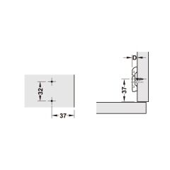 Hafele Metalla 120 H Taban 4 Delik Klipsli 2mm