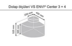 Envi Center 4 Kapağa Bağlı Çöp Kovası 500mm