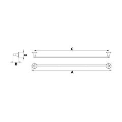 Hafele Mobilya Kulpu Stark 320mm Parlak Rose