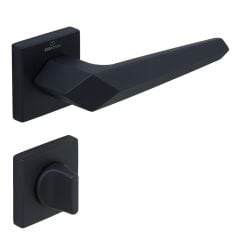 SATA Kapı Kolu Seti WC Siyah Mat