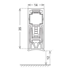 Hafele Kapı Altı Giyotin Zone Soft 1030mm 30 Dk Yangın Dayanımlı Gömülerek Montaj