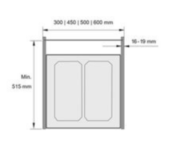 Envi Space XX Pro Kapağa Bağlı Raylı Çöp Kovası Antrasit 450mm