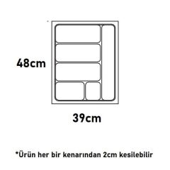 Hafele Smart Çatal Kaşıklık Beyaz Renk, 39x48cm