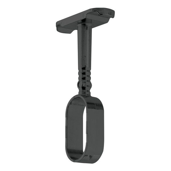 Hafele Askı Borusu Flanşı Oval Üst Panele Monte Mat Siyah Zamak 16Mm