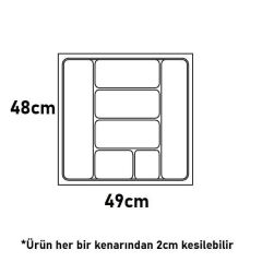Hafele Smart Çatal Kaşıklık Gümüş Renk, 49x48cm