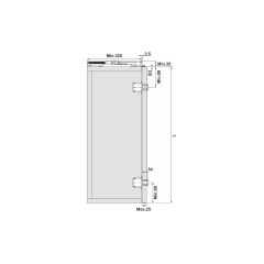 Hafele Folder 350-500 mm Sol Katlanır Kayar Kapak Seti