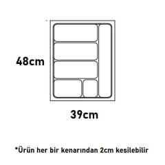 Hafele Smart Çatal Kaşıklık Gümüş Renk, 39x48cm