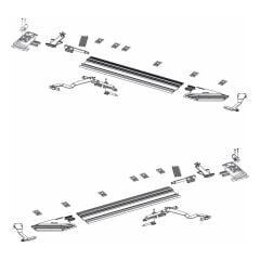 Hafele Folder 350-500 mm Sağ Katlanır Kayar Kapak Seti