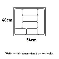 Hafele Smart Çatal Kaşıklık Antrasit Renk, 54x48cm