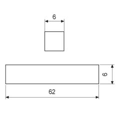 Kol Demiri 62mm 6x6mm Inox