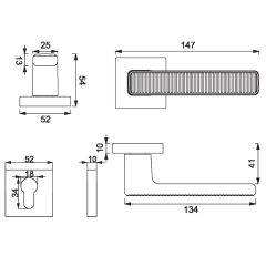 ROOT Kapı Kolu Seti Yale Antrasit Satine