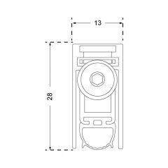 Hafele Kapı Altı Giyotin Zone 630mm Gömülerek Montaj