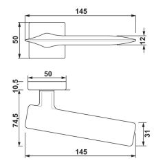 Hafele Kapı Kolu Seti Enjoy Oda Mat Krom