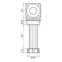 Hafele Pft06 Baza Ayağı Ayarlı Gri 100-150Mm