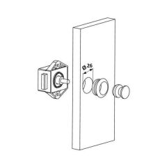 Hafele Basmalı Mini Kilit, Gümüş, 16mm