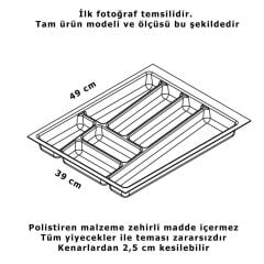 Hafele Trend II Çatal Kaşıklık Beyaz Renk, 39x49cm