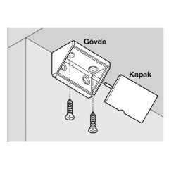 Hafele Ready Plastik Köşe Bağlantısı 44mm (100 Adet), Beyaz