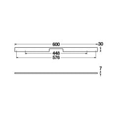 Hafele Mobilya Kulpu Mia2 600mm Parlak Krom