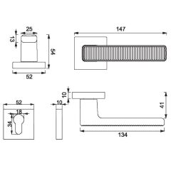 ROOT Kapı Kolu Seti Yale Siyah Mat