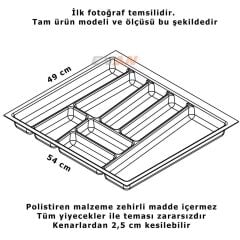 Hafele Trend II Çatal Kaşıklık Beyaz Renk, 54x49cm