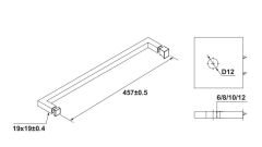 Hafele CITIUS S Havluluk Köşeli Mat Siyah