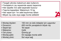 Hafele Bonus Plus Şişelik,150Mm,Gümüş Gri
