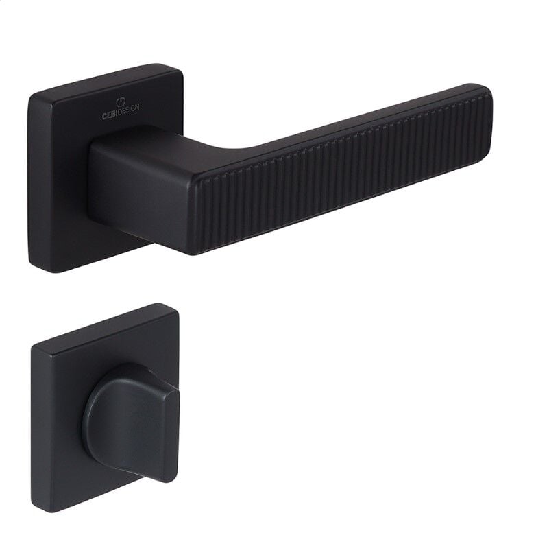 ROOT Kapı Kolu Seti WC Siyah Mat