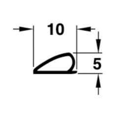 Hafele TPE 4.10 Universal Tipi Kapı Fitili 10mm, Beyaz Renk