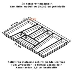 Hafele Trend II Çatal Kaşıklık Beyaz Renk, 74x49cm