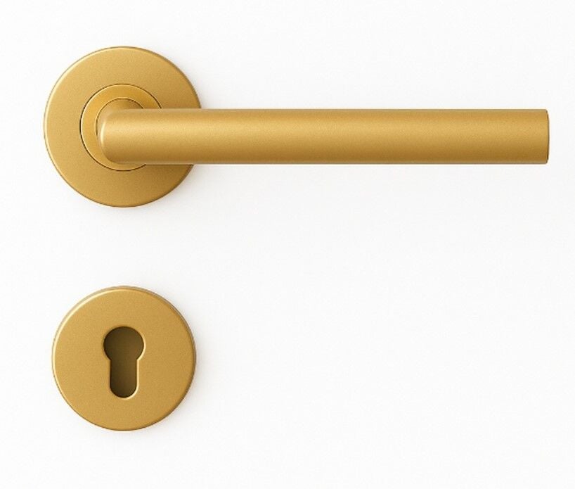 Croma 101 Kapı Kolu Seti Yale Pirinç Mat PVD