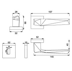 PIRA Kapı Kolu Seti Oda Inox