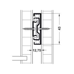 Hafele Bilyalı Ray Tam Açılım 30Kg Ball43 43/600mm Galvaniz