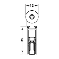 Hafele Kapı Altı Giyotin Slide 833mm Yüzeye Monte