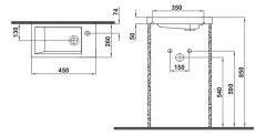 Hafele MINIMAL 450x260x100mm Parlak Beyaz