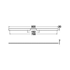 Hafele Mobilya Kulpu Mia2 800mm Paslanmaz Çelik