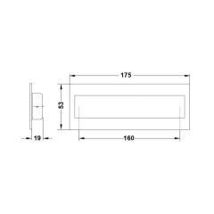 Hafele Gömme Kulp Martin Mk 160mm Antik Gümüş