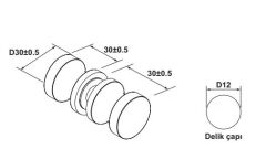 Hafele CITIUS R Kulp Yuvarlak Parlak Krom