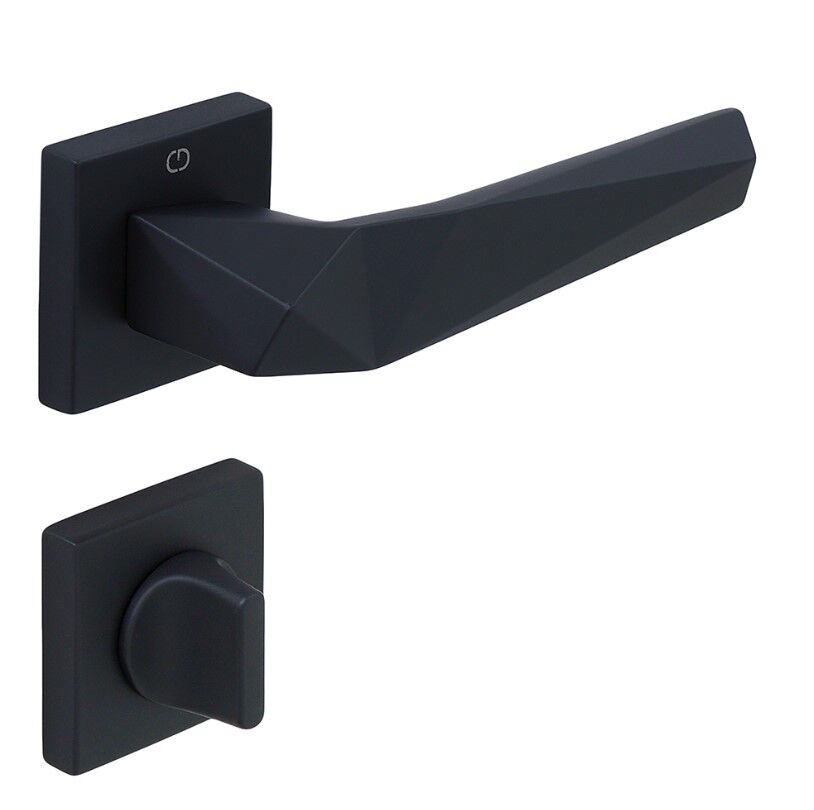 PIRA Kapı Kolu Seti WC Siyah Mat