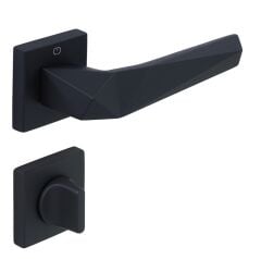 PIRA Kapı Kolu Seti WC Siyah Mat