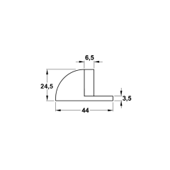 Hafele Zemine Monte Kapı Stoperi, Parlak Krom Renk