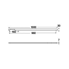 Hafele Mobilya Kulpu Mia Side2 1000mm Paslanmaz Çelik