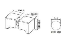 Hafele CITIUS S Kulp Köşeli Parlak Rose