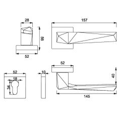 PIRA Kapı Kolu Seti Yale Krom Parlak