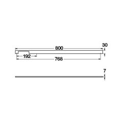 Hafele Mobilya Kulpu Mia Side2 800mm Paslanmaz Çelik