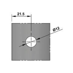 Hafele Cam Tutucu, Duvar/Cam,90°,Parlak Krom