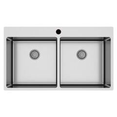 Hafele Çelik Eviye Novara14 870x505mm Paslanmaz Çelik Parlak