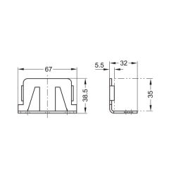 Hafele Karyola Bağlantı Elemanı 70 mm, Galvaniz