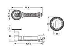 Hafele Kapı Kolu Seti Ponte Barelli Parlak Altın